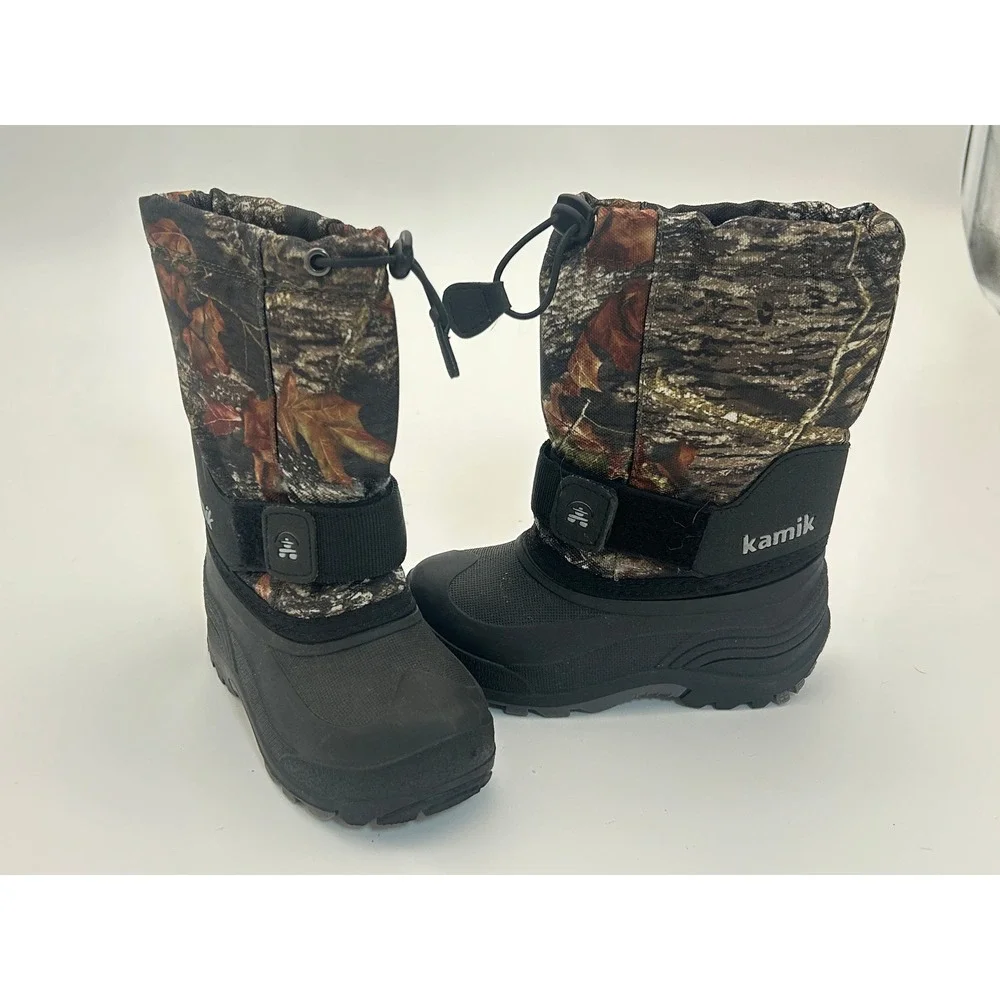 Kamik Kids Rocket Mossy‎ Oak Insulated Winter Snow Boots Camo Size 10 Ski